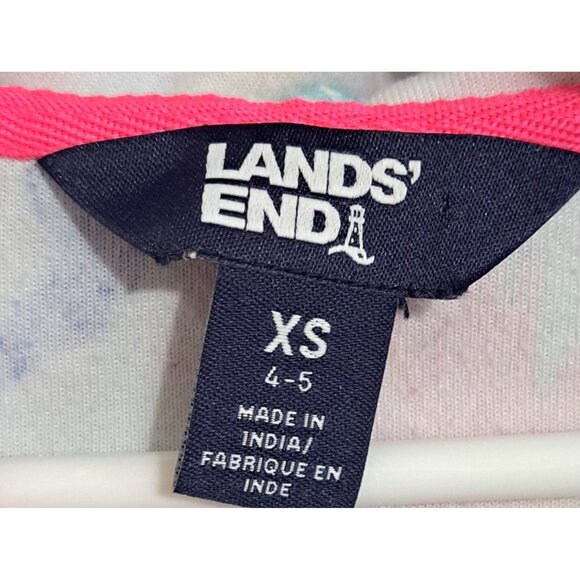 Lands' End XS Multicolor Long Sleeve Hoodie Cover-up Pullover Kangaroo Pocket - Picture 2 of 6